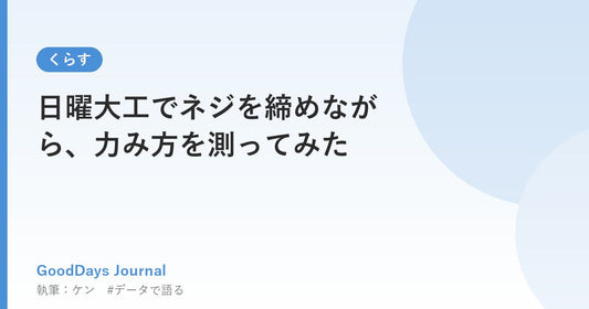 日曜大工でネジを締めながら、力み方を測ってみた