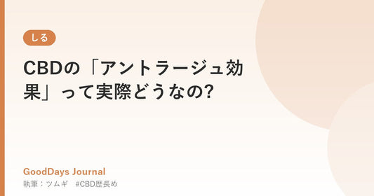 CBDの「アントラージュ効果」って実際どうなの?