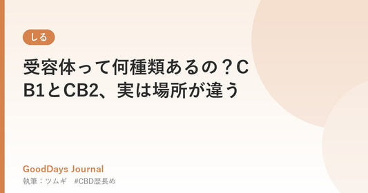 受容体って何種類あるの？CB1とCB2、実は場所が違う