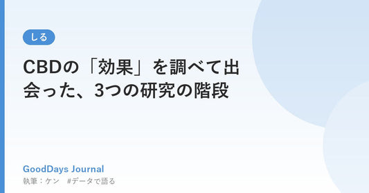 CBDの「効果」を調べて出会った、3つの研究の階段
