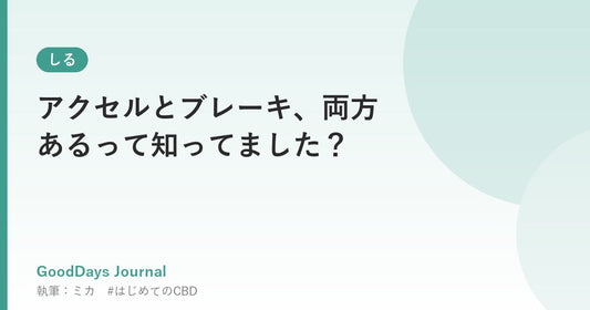アクセルとブレーキ、両方あるって知ってました？