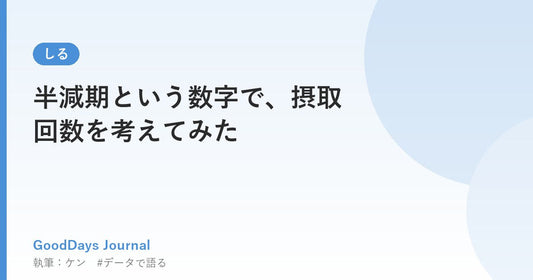 半減期という数字で、摂取回数を考えてみた