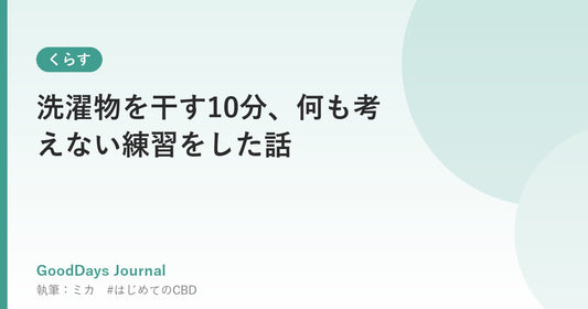 洗濯物を干す10分、何も考えない練習をした話